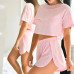 Женский комплект для дома и сна SM24107A футболка и шорты женская пижама Pink XL