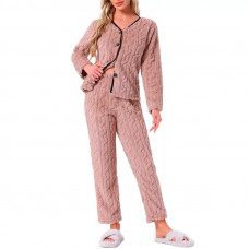 Женская тёплая пижама 5312 Light pink костюм для дома L