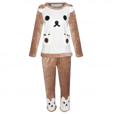 Женская тёплая махровая пижама Bear White XL