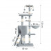Домик когтеточка для кошек TM100 царапка с игровым комплексом 133 см Gray