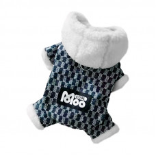 Комбинезон с капюшоном для собак Moo 2410SXMJ0172 тедди с петлей для поводка Dark Blue S