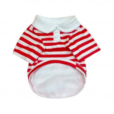 Рубашка поло для собак и кошек 2306CGHY5160 демисезонная  Red XS