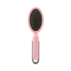 Расческа Taotaopets 04A2212 двухсторонняя с щеткой для собак и кошек для разных типов шерсти Pink