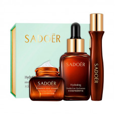 Омолаживающий набор для кожи вокруг глаз Sadoer Hydrating Double Care Essence Eye set 3 в 1 с гиалуроновой кислотой