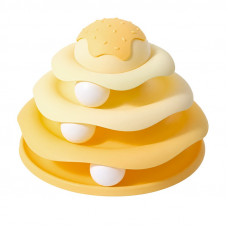 Игрушка Taotaopets 07A10001 для кота интелектуальная 3-х уровневая Башня Yellow
