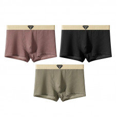 Набор мужских трусов боксеров B6425 Olive/Black/Brick Red из 3 шт L