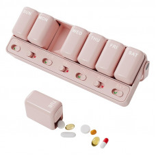 Таблетница ZS-POZ7 органайзер для таблеток 7 ячеек на 7 дней Light Pink Таблетница ZS-POZ7 органайзер для таблеток 7 ячеек на 7 дней Light Pink