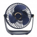 Настольный вентилятор портативный с регулировкой на 180° USB Mini Desktop Fan PF-12 Dark Blue