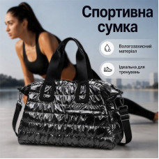 Спортивная сумка HT8264 для спорта фитнеса путешествий женская дорожная с ручками Black