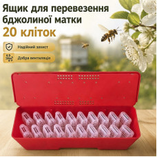 Ящик для транспортировки пчелиной матки с клетками для разведения перевозки инкубации 20 клеток