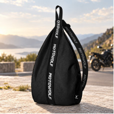 Мото рюкзак Motowolf MB8 спортивная сумка-кросс боди через плечо для шлема Black