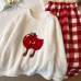Женская тёплая пижама Apple Red костюм для дома 2XL