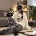Женская тёплая пижама Bear Белый + Серый костюм для дома L