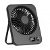 Настольный вентилятор портативный с регулировкой на 180° и дисплеем USB Mini Fan PF-11 Black