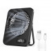 Настольный вентилятор портативный с регулировкой на 180° и дисплеем USB Mini Fan PF-11 Black
