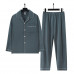 Комплект мужской пижамы 960# Dark gray рубашка с длинным рукавом и штанами костюм для дома 3XL