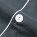 Комплект мужской пижамы 960# Dark gray рубашка с длинным рукавом и штанами костюм для дома 4XL