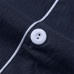Комплект мужской пижамы 954# Dark Blue рубашка с длинным рукавом и штанами костюм для дома L