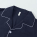 Комплект мужской пижамы 954# Dark Blue рубашка с длинным рукавом и штанами костюм для дома XL