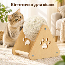 Когтеточка для кошек DT1458-B царапка в виде шара игрушка