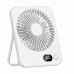Настольный вентилятор портативный с регулировкой на 180° и дисплеем USB Mini Fan PF-11 White