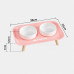 Миска для домашних животных собак и кошек на подставке двойная PB009 Pink