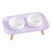 Миска для домашних животных собак и кошек на подставке двойная PB009 Purple