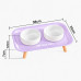Миска для домашних животных собак и кошек на подставке двойная PB009 Purple