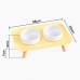Миска для домашних животных собак и кошек на подставке двойная PB009 Yellow