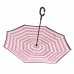 Зонт наоборот Up-Brella Розово-белые полосы Зонт наоборот Up-Brella Розово-белые полосы