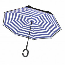 Зонт наоборот Up-Brella Сине-белые полосы