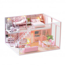 Кукольный дом конструктор DIY Cute Room L-027-BC Pink house