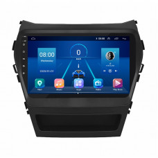 Штатная магнитола Lesko для Hyundai Santa Fe III Рестайлинг 2015-2018 экран 9" 6/128Gb 4G Wi-Fi GPS Top