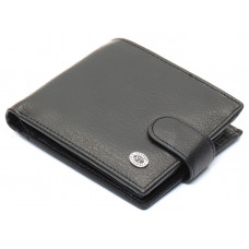 Чорне чоловіче портмоне з натуральної шкіри з фіксацією ST Leather ST103 Чорне чоловіче портмоне з натуральної шкіри з фіксацією ST Leather ST103