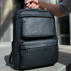Чоловічий рюкзак для ноутшкіри 40х30х16, сумка наплічна Tiding Bag, чорна