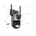 Уличная охранная поворотная WIFI камера Dual Lens Zoom 8MP сирена, зум,  удаленным доступом онлайн