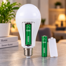 Аккумуляторная LED-лампа Type-C 18 Вт E27 / Автономная лампочка в патрон 2 АКБ×18650