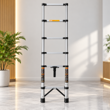 Стальная телескопическая лестница / Раскладная лестница Carbon Steel 2,3 м Стальная телескопическая лестница / Раскладная лестница Carbon Steel 2,3 м