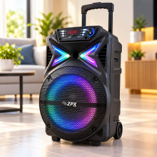 Портативная колонка ZPX Audio ZX-7780 BT с микрофоном USB/Bluetooth/FM/LED/TWS 350W + пульт ДУ