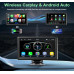 Беспроводной автомобильный экран CarPlay / Портативный автомобильный видеоплеер, совместимый с Apple CarPlay и Android Auto, 7-дюймовый сенсорный IPS-экран для автомобильной стереосистемы с GPS-навига Беспроводной автомобильный экран CarPlay / Портативный автомобильный видеоплеер, совместимый с Apple CarPlay и Android Auto, 7-дюймовый сенсорный IPS-экран для автомобильной стереосистемы с GPS-навига