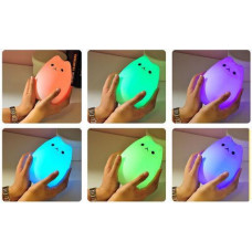 Сенсорный силиконовый Led светильник-ночник Котик