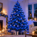 Гирлянда-нить 180 LED, синий свет / Гирлянда Xmas зеленый провод / LED-декор 220В