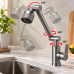 Поворотный смеситель Faucet с аэратором / Кран-трансформер 360° Поворотный смеситель Faucet с аэратором / Кран-трансформер 360°