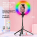 Селфи-палка с кольцевой RGB LED-лампой и функцией AI-авто-отслеживания / Штатив P100 с Bluetooth 5.2 Type-C Селфи-палка с кольцевой RGB LED-лампой и функцией AI-авто-отслеживания / Штатив P100 с Bluetooth 5.2 Type-C