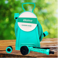 Шланг поливочный 10м с катушкой и распылителем с 7 режимами Helen Garden Tools растягивающийся шланг садовый