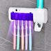 Ультрафиолетовый стерилизатор зубных щеток BRUSH STERILIZER / Держатель для зубных щеток и дозатором зубной пасты