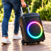 Портативная Bluetooth-колонка Wireless Speaker TTD-1209 / Акустическая ситсема 12" с RGB-подсветкой 40 Вт + 2 беспроводных микрофона