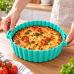 Силиконовая круглая форма с ручками / Форма для выпечки 17,5×13,5×6 см Силиконовая круглая форма с ручками / Форма для выпечки 17,5×13,5×6 см