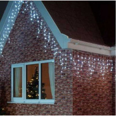 Холодный белый Новогодняя праздничная гирлянда бахрома 120 Led прозрачный провод 3х0.5 м Холодный белый Новогодняя праздничная гирлянда бахрома 120 Led прозрачный провод 3х0.5 м
