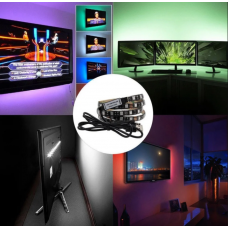Лента светодиодная RGB 5050 2м с пультом для подсветки телевизора, монитора, мебели от USB